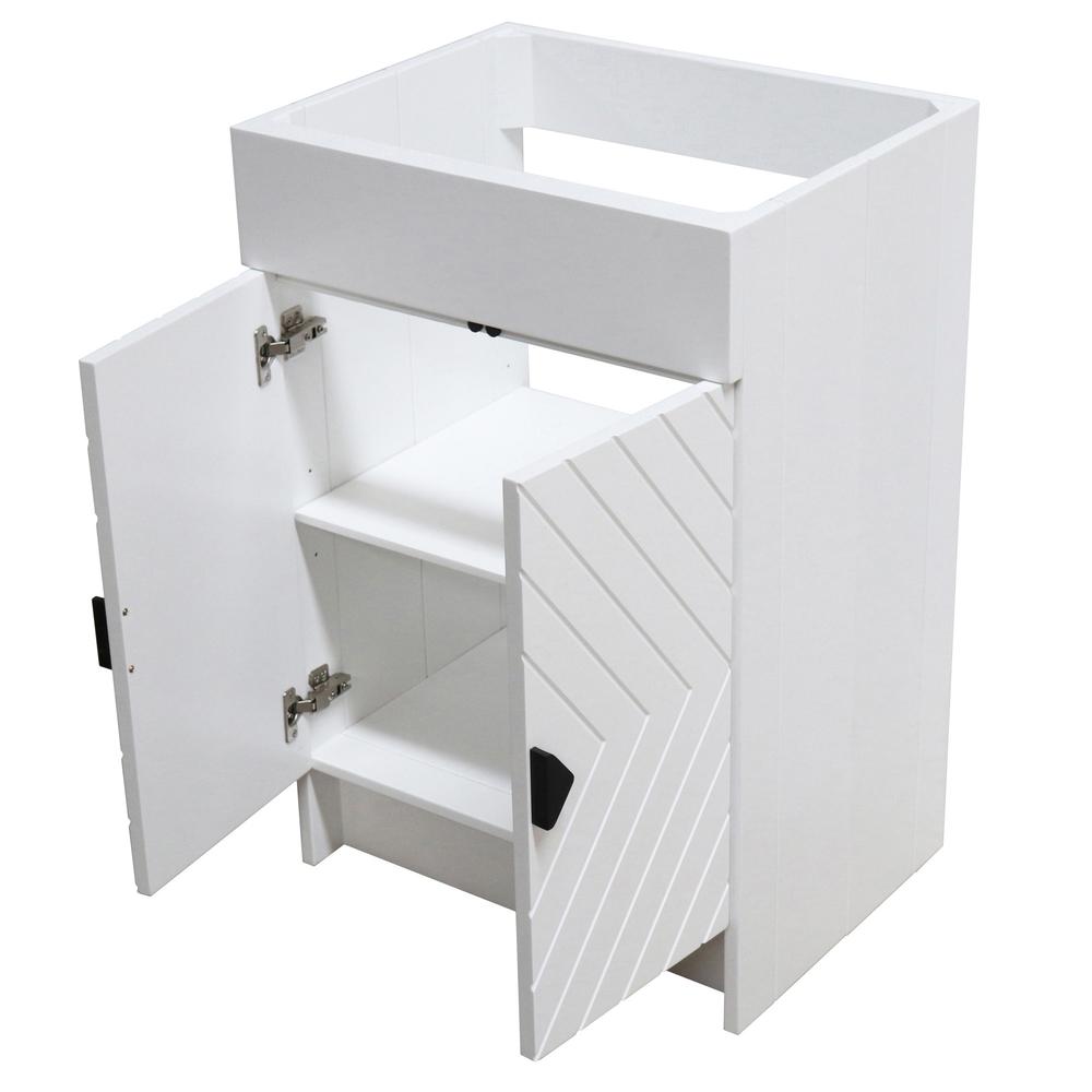 23 in. Single Sink Foldable Vanity Cabinet, White Finish. Picture 6