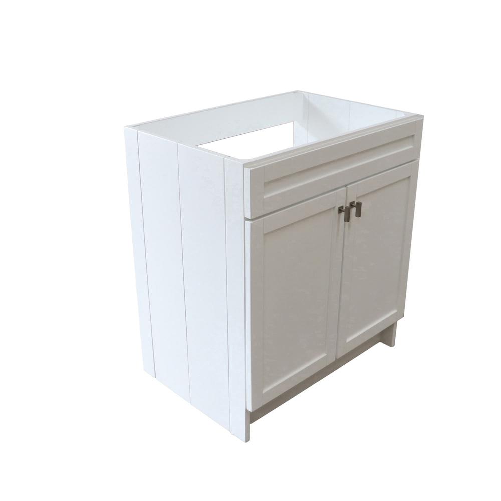 30 in. Single Sink Foldable Vanity Cabinet, White Finish. Picture 3