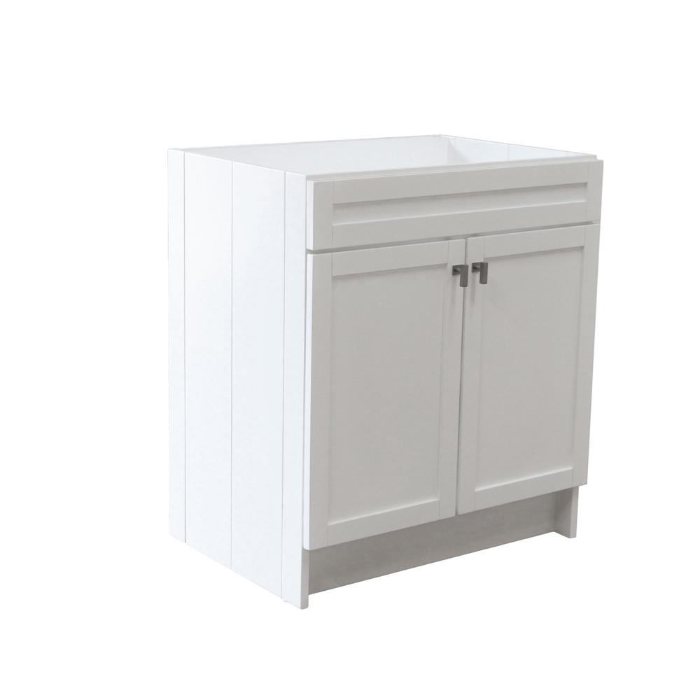 30 in. Single Sink Foldable Vanity Cabinet, White Finish. Picture 10