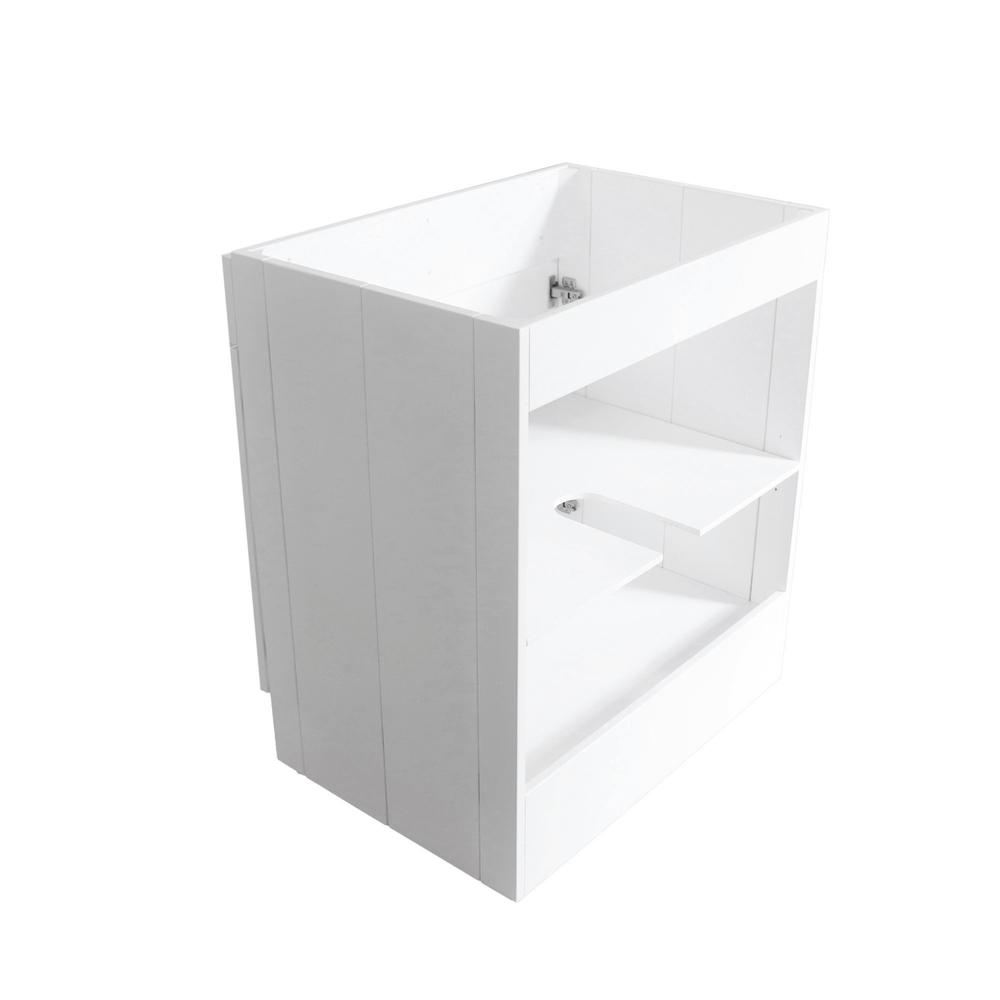 30 in. Single Sink Foldable Vanity Cabinet, White Finish. Picture 1