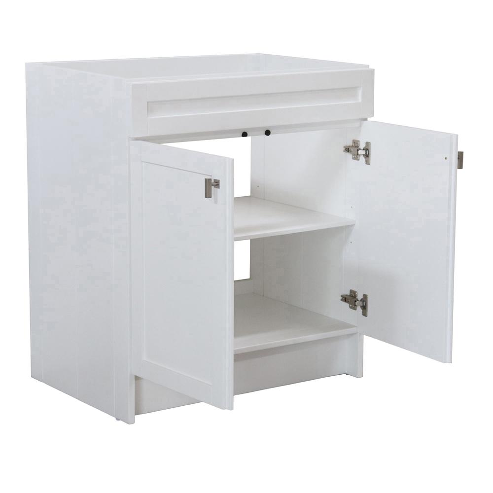 30 in. Single Sink Foldable Vanity Cabinet, White Finish. Picture 12