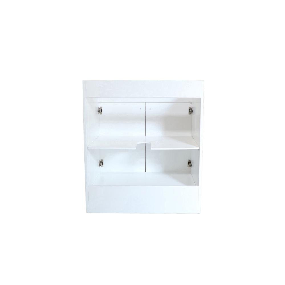 30 in. Single Sink Foldable Vanity Cabinet, White Finish. Picture 4