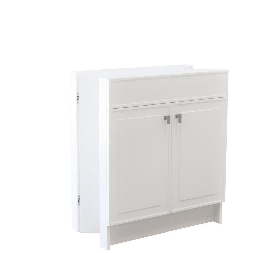 30 in. Single Sink Foldable Vanity Cabinet, White Finish. Picture 10