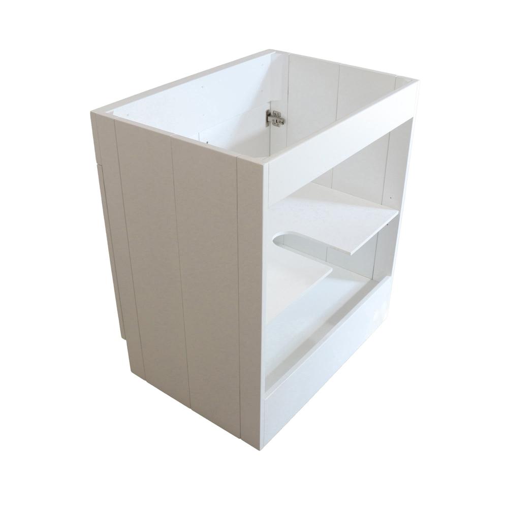 30 in. Single Sink Foldable Vanity Cabinet, White Finish. Picture 1