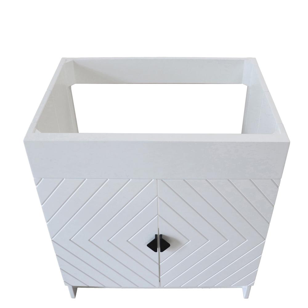 30 in. Single Sink Foldable Vanity Cabinet, White Finish. Picture 3