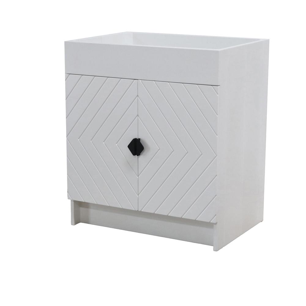 30 in. Single Sink Foldable Vanity Cabinet, White Finish. Picture 7