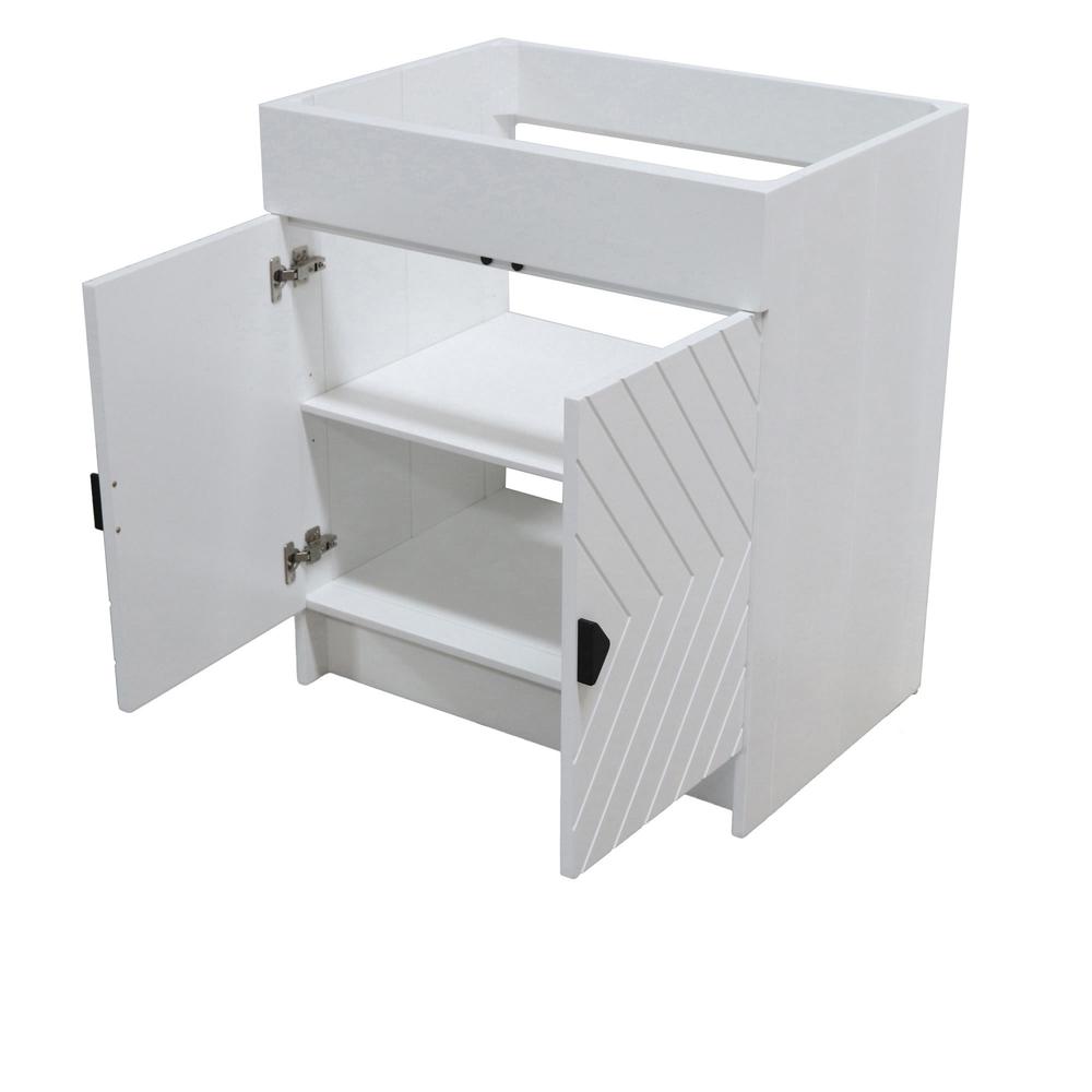 30 in. Single Sink Foldable Vanity Cabinet, White Finish. Picture 9