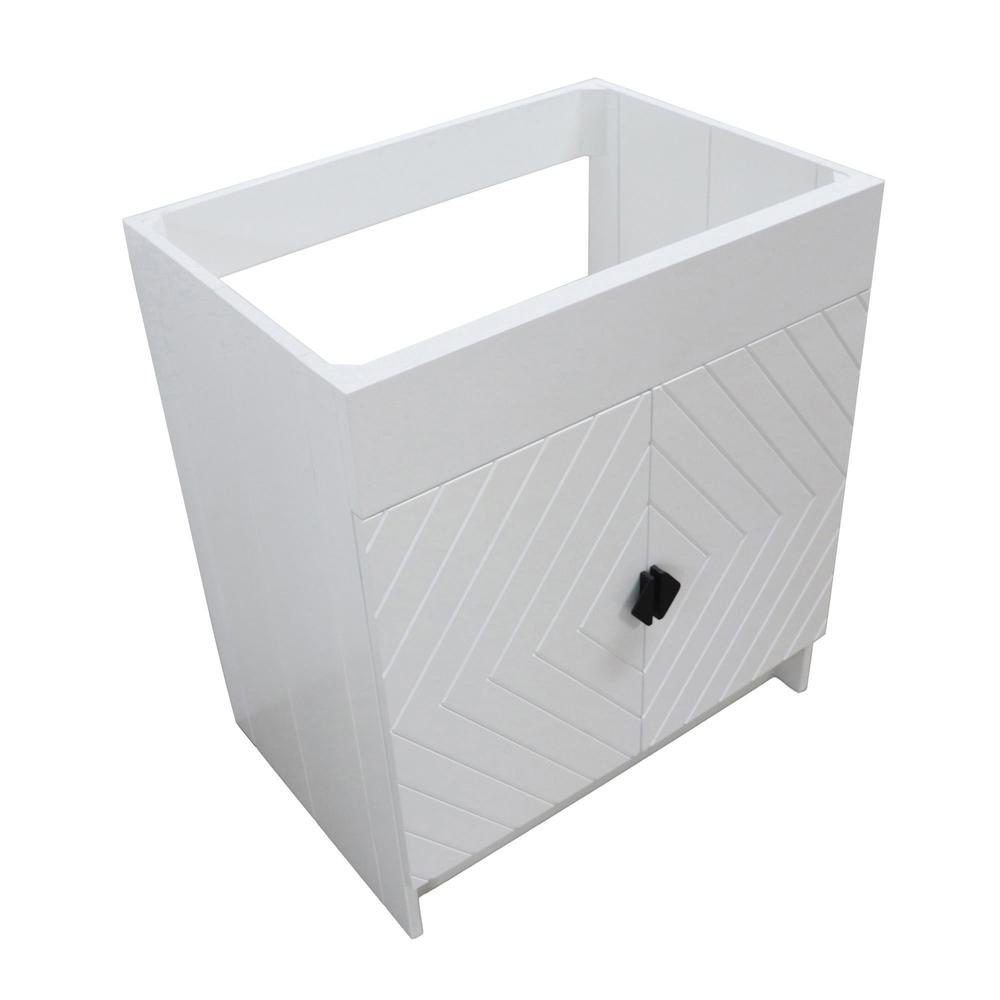30 in. Single Sink Foldable Vanity Cabinet, White Finish. Picture 14