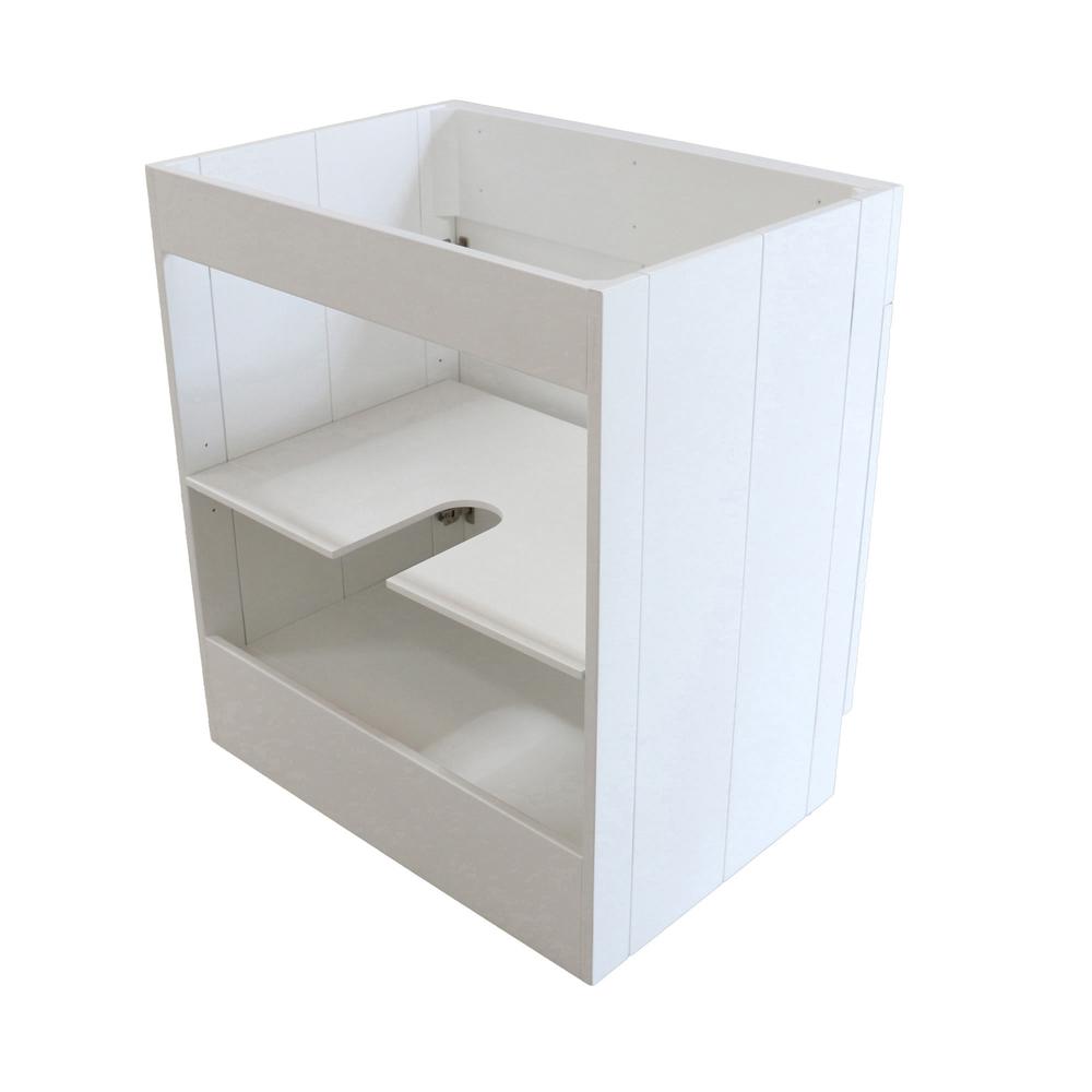 30 in. Single Sink Foldable Vanity Cabinet, White Finish. Picture 19