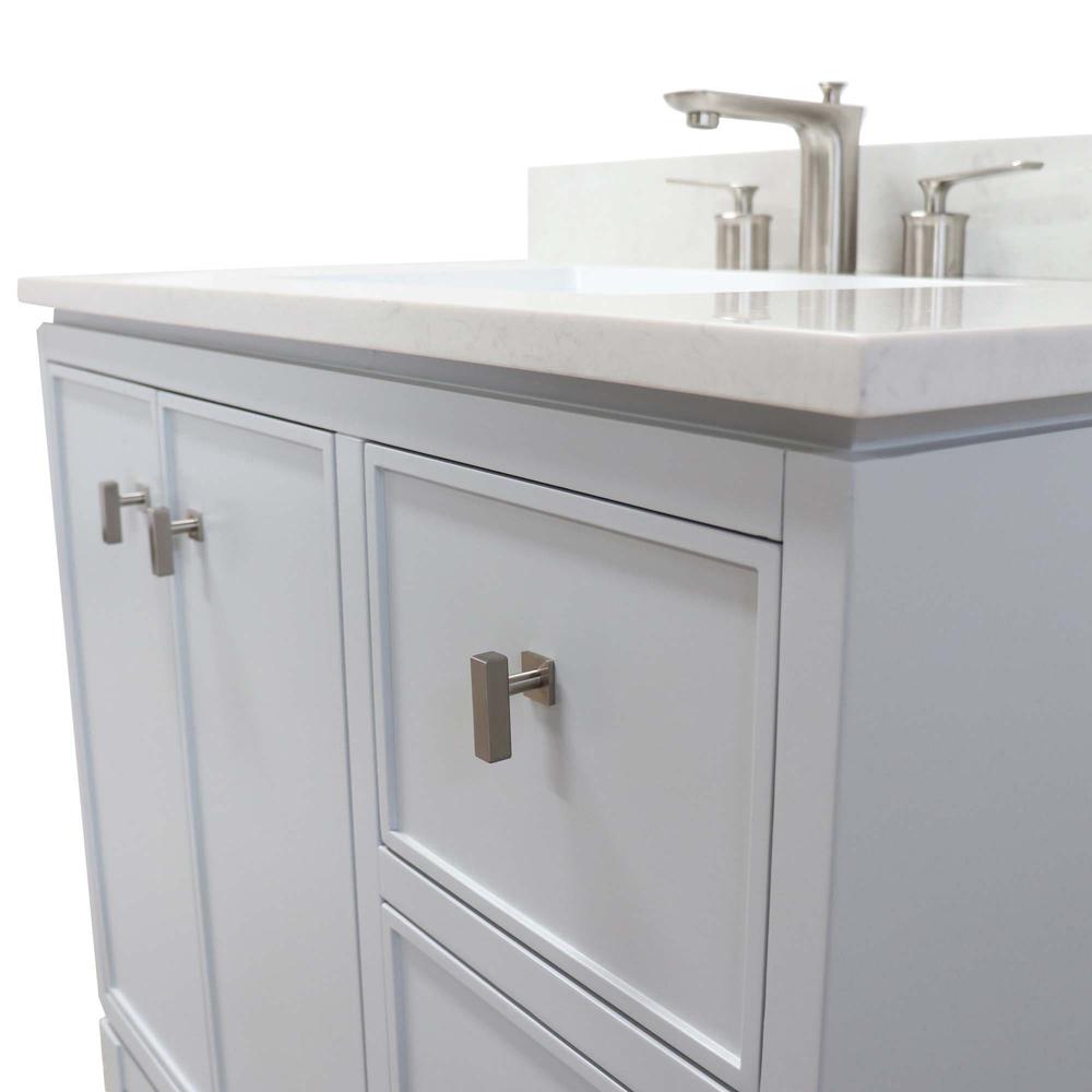 37 in. Single Sink Vanity in French Gray with Engineered Quartz Top. Picture 10