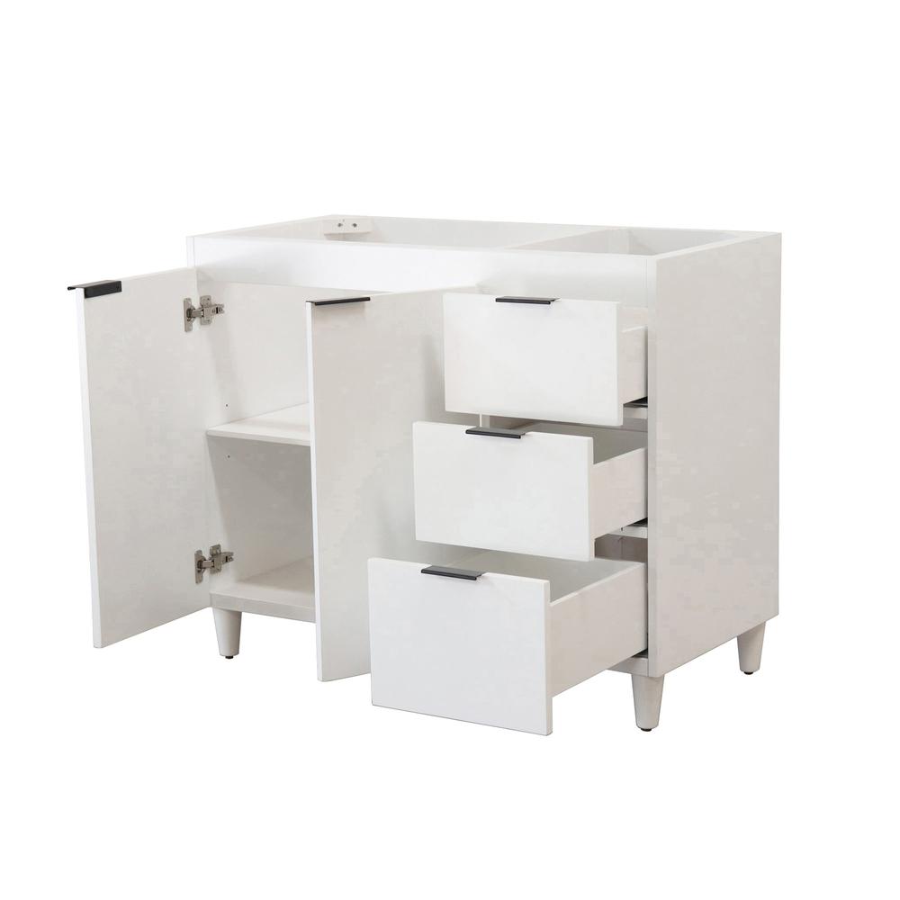 38.5 in. Single Sink Vanity in White - Cabinet Only. Picture 10