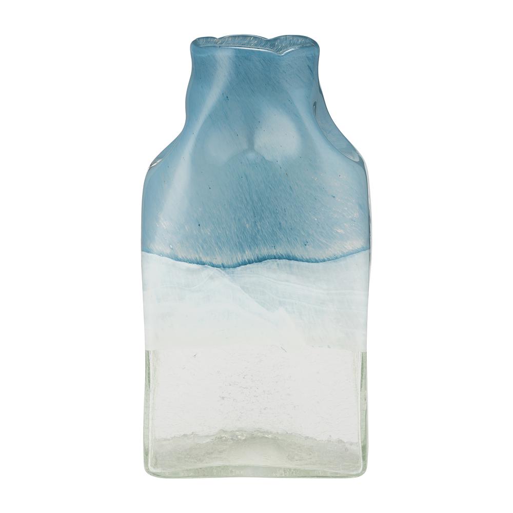 Glass 13" Bottle Vase, Delft. Picture 1