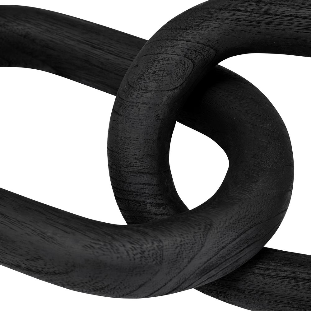 28" 3 Wooden Links, Black. Picture 4