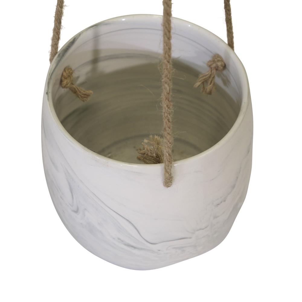Hanging Gray Marble Planter. Picture 3