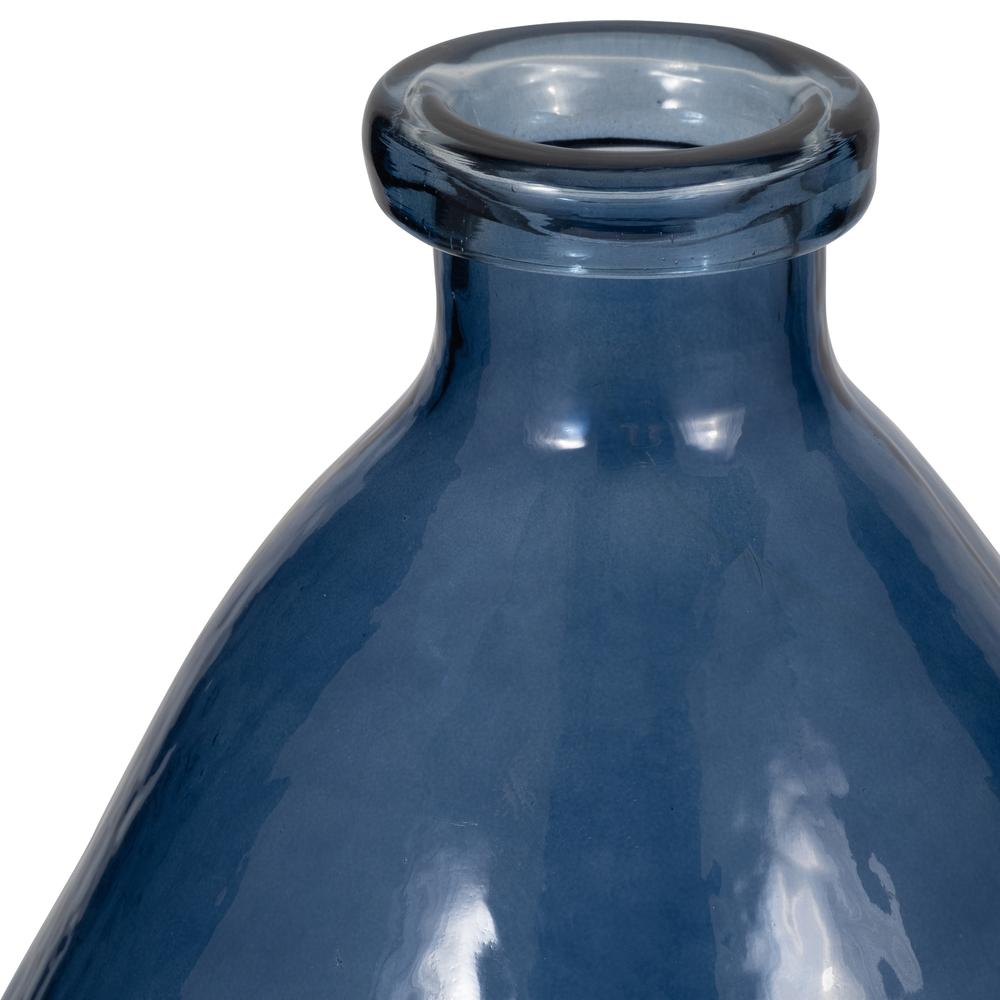 Glass, 19" Balloon Vase, Blue. Picture 4