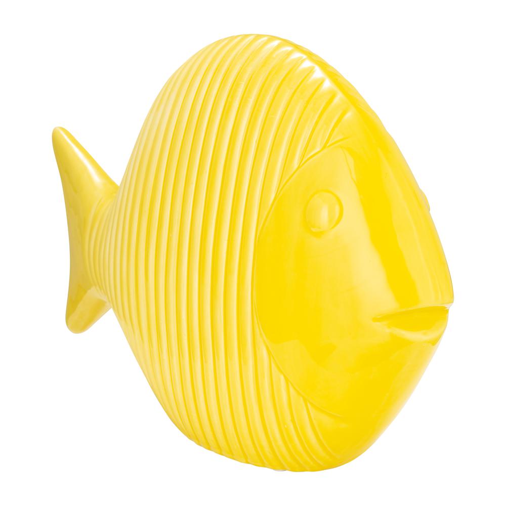 Cer,16",v Striped Fish,yellow. Picture 2