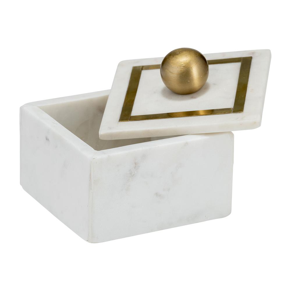 Marble, 5x5 Box - Knob, White. Picture 2
