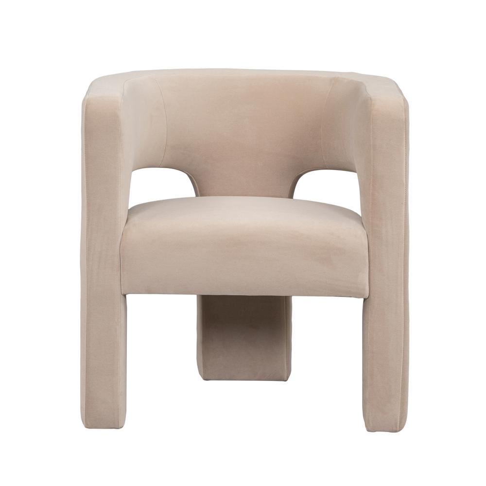 Round Back Chair, Tan. Picture 2