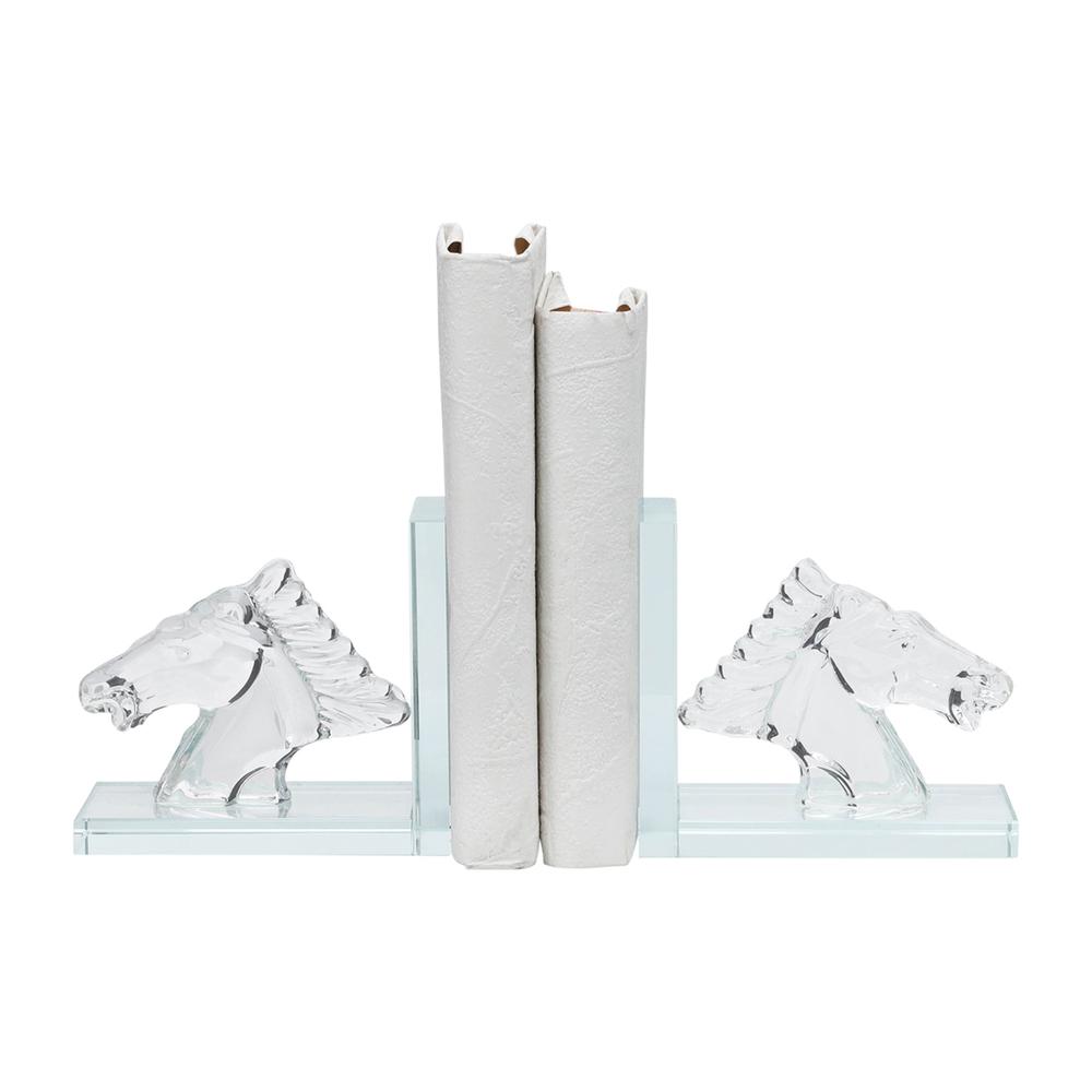 Crystal, S/2 5"h Horse Bookends. Picture 4