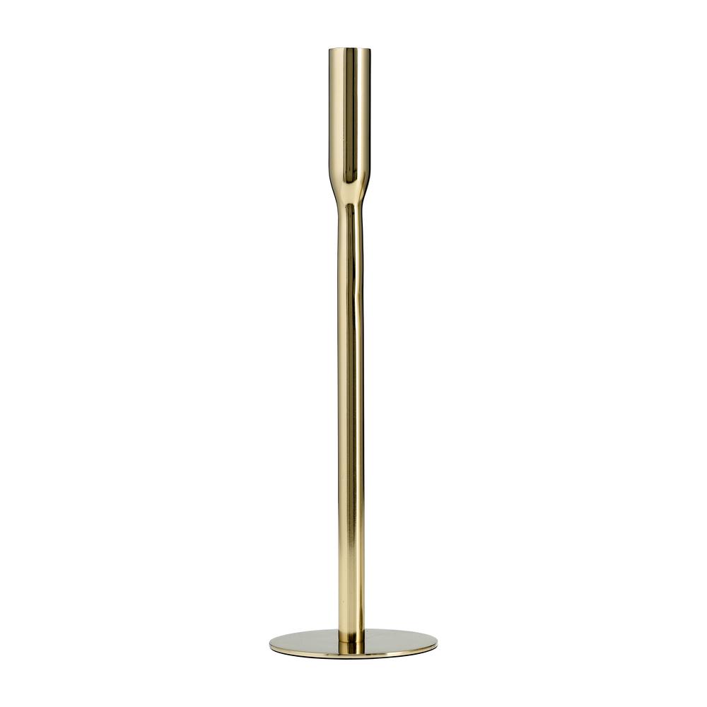 Metal, 14"h Taper Candle Holder, Gold. Picture 1