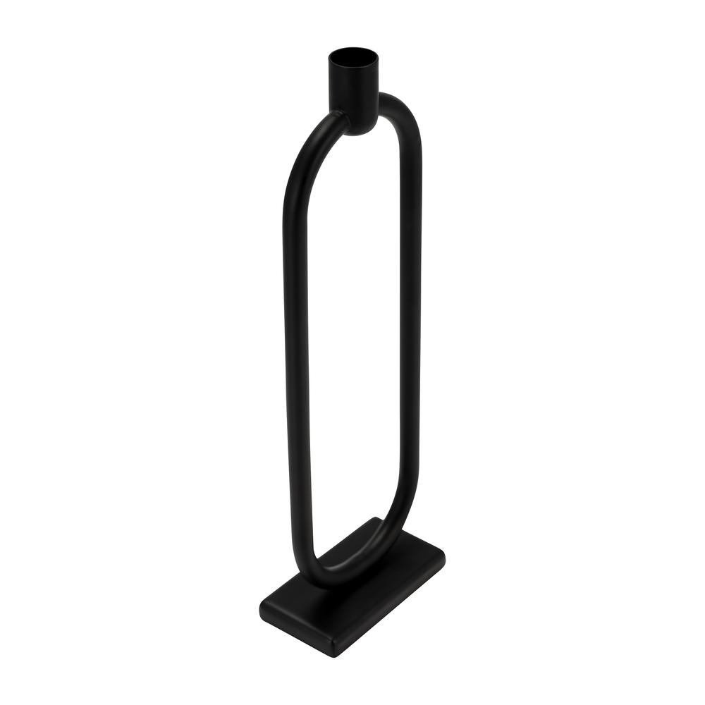 Metal,13"h,oval Taper Candle Holder,black. Picture 5