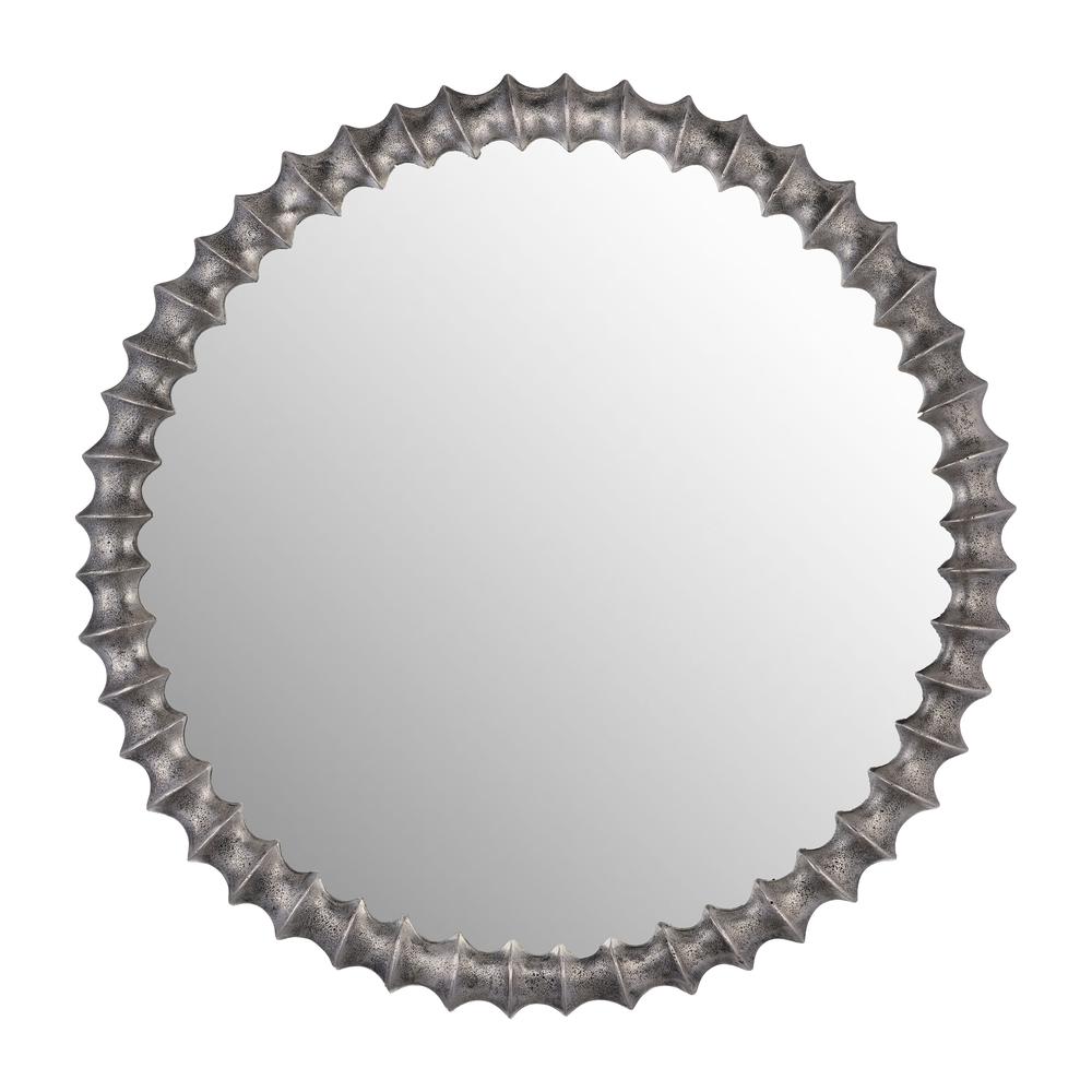 Metal,29",ring Texture Mirror,brushed Nickel. Picture 1
