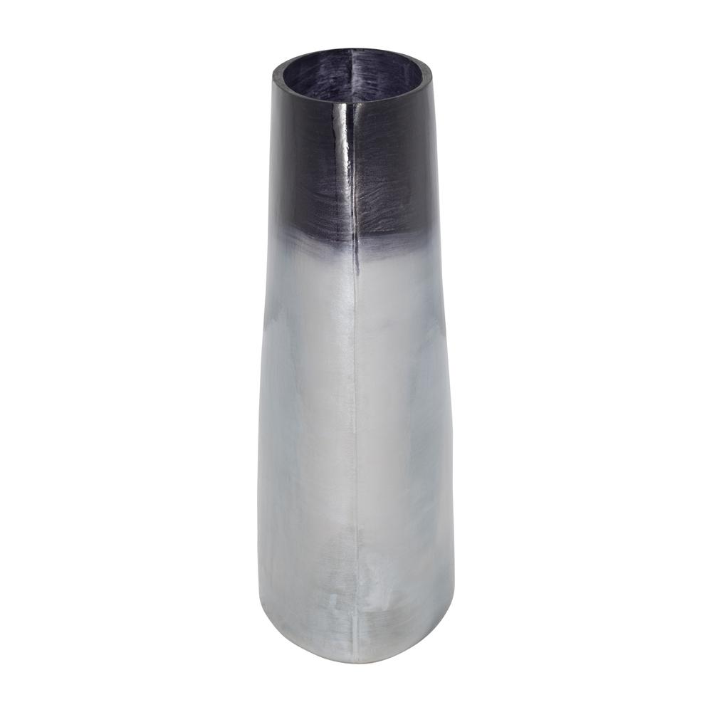Glass, 11" Ombre Vase, Blue. Picture 3