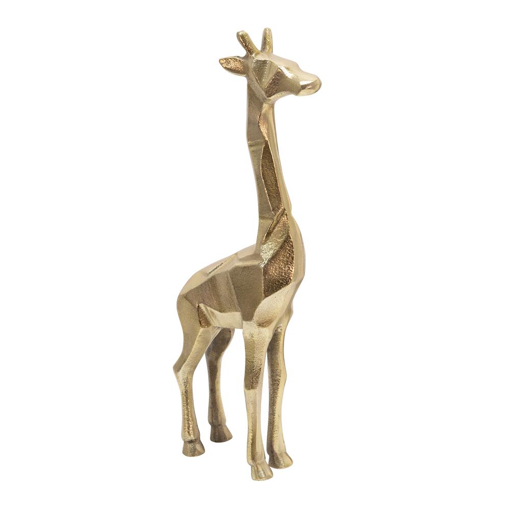 Aluminum 15" Giraffe Decor, Gold. Picture 1