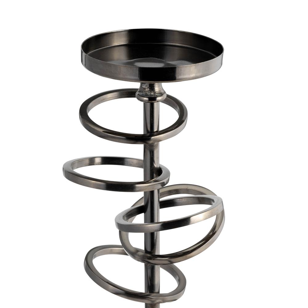 Metal, 15" Ring Toss On Acrylic Candleholder, Gunm. Picture 4