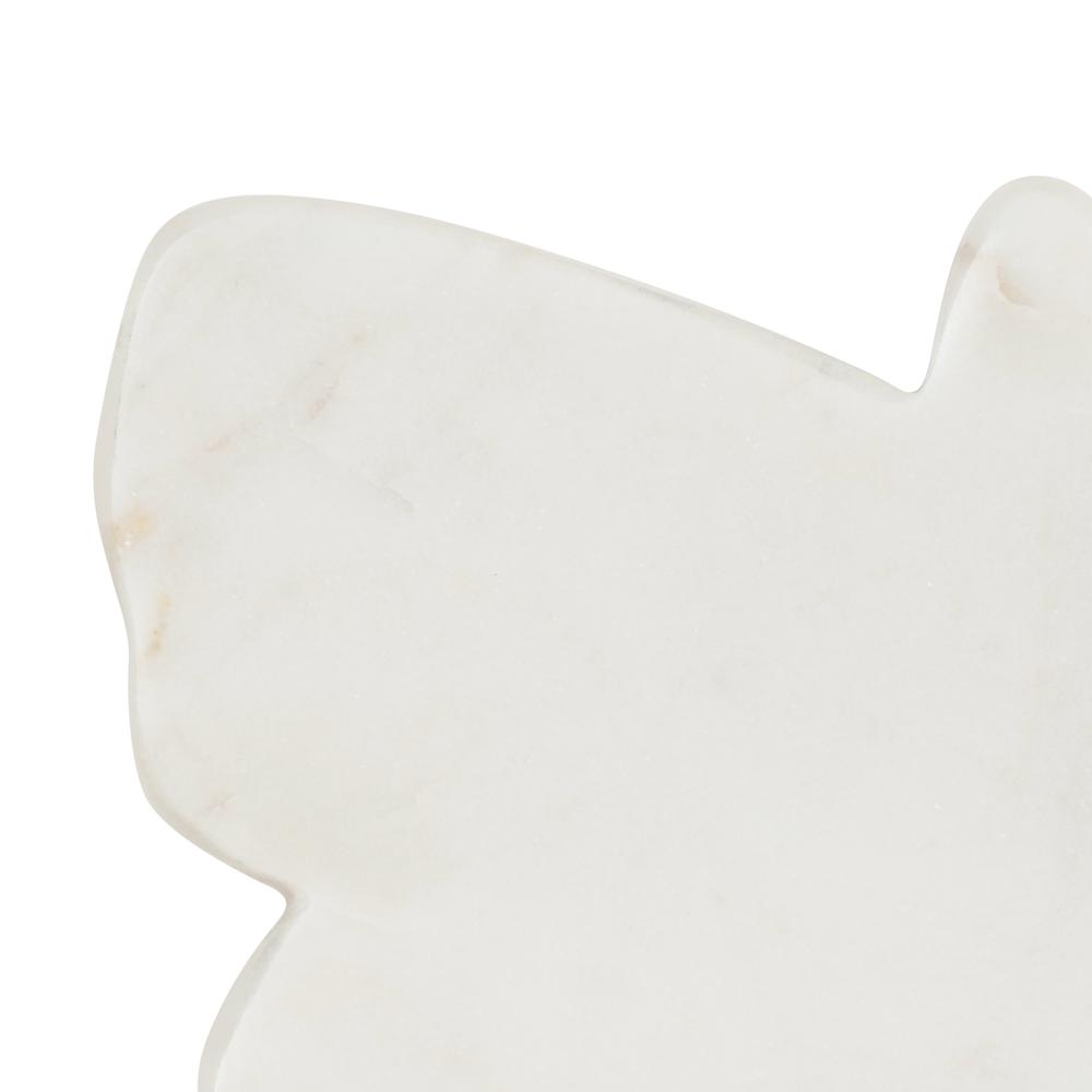 Marble, 7x5 Butterfly Trinket Tray, White. Picture 5
