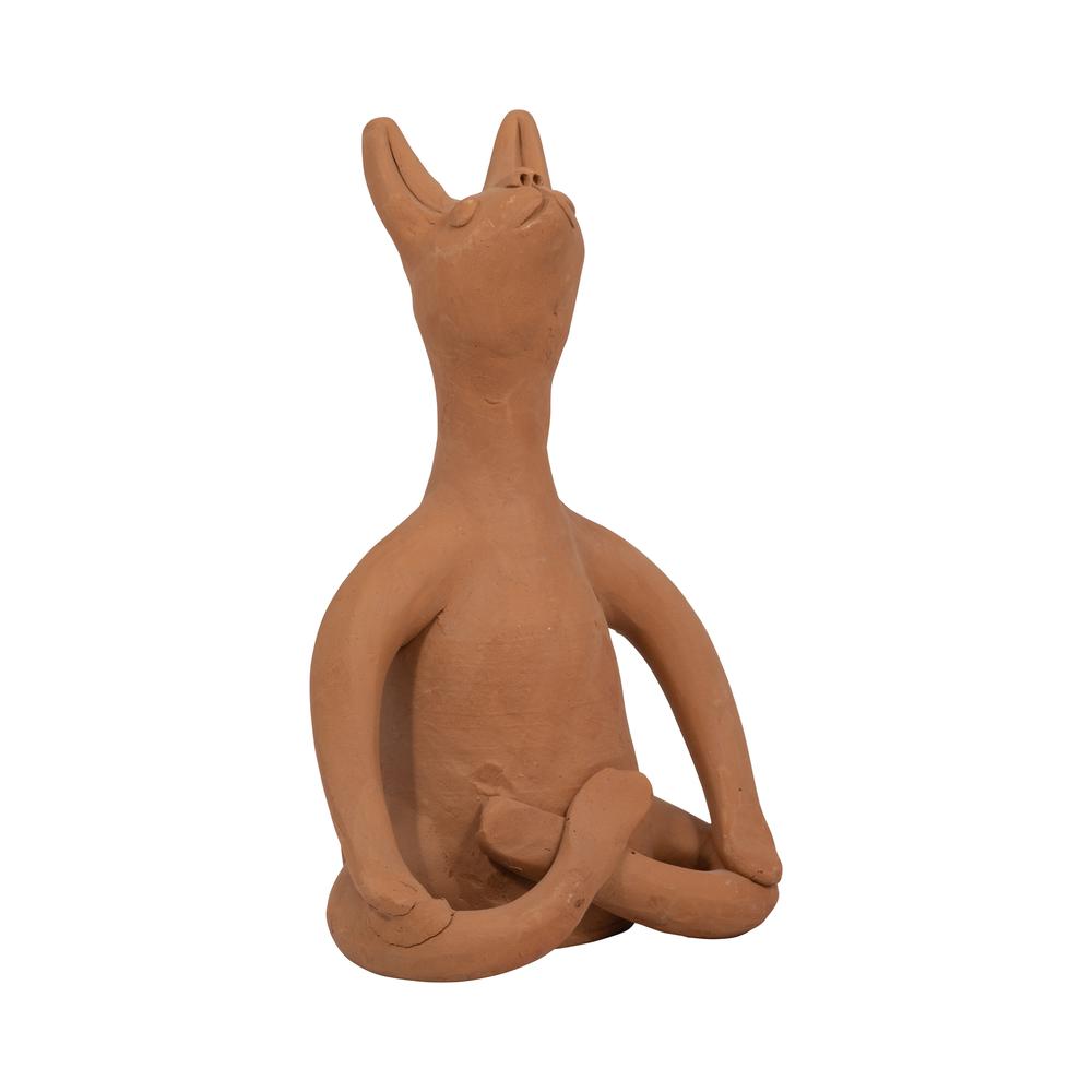 Terracotta, 9" Om Yoga Bunny, Natural. Picture 2