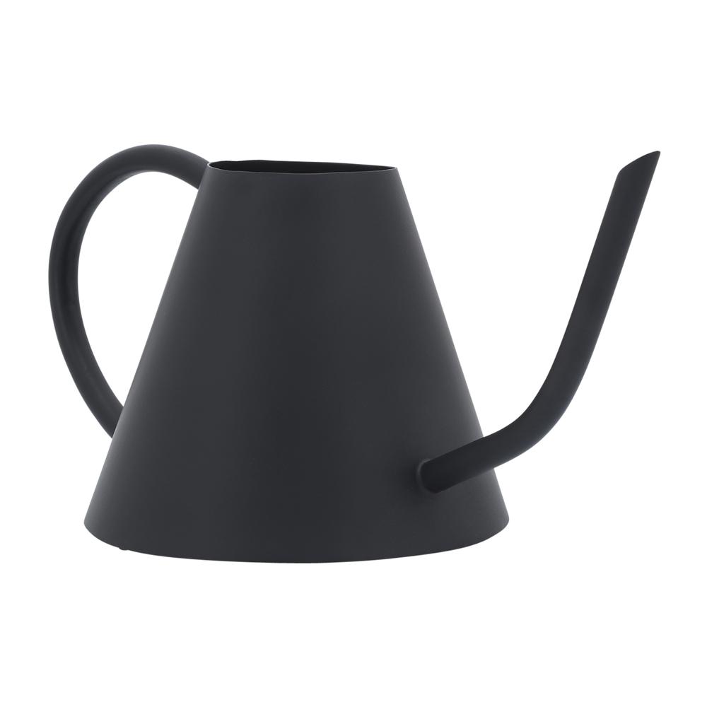 Metal 6"h Watering Can, Black. Picture 1
