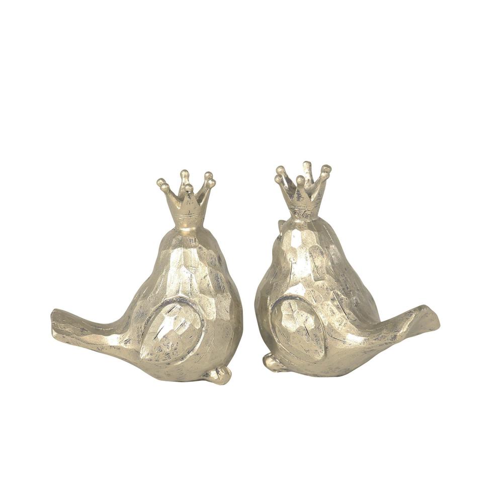 S/2 Gold Birds W/ Crowns. Picture 2