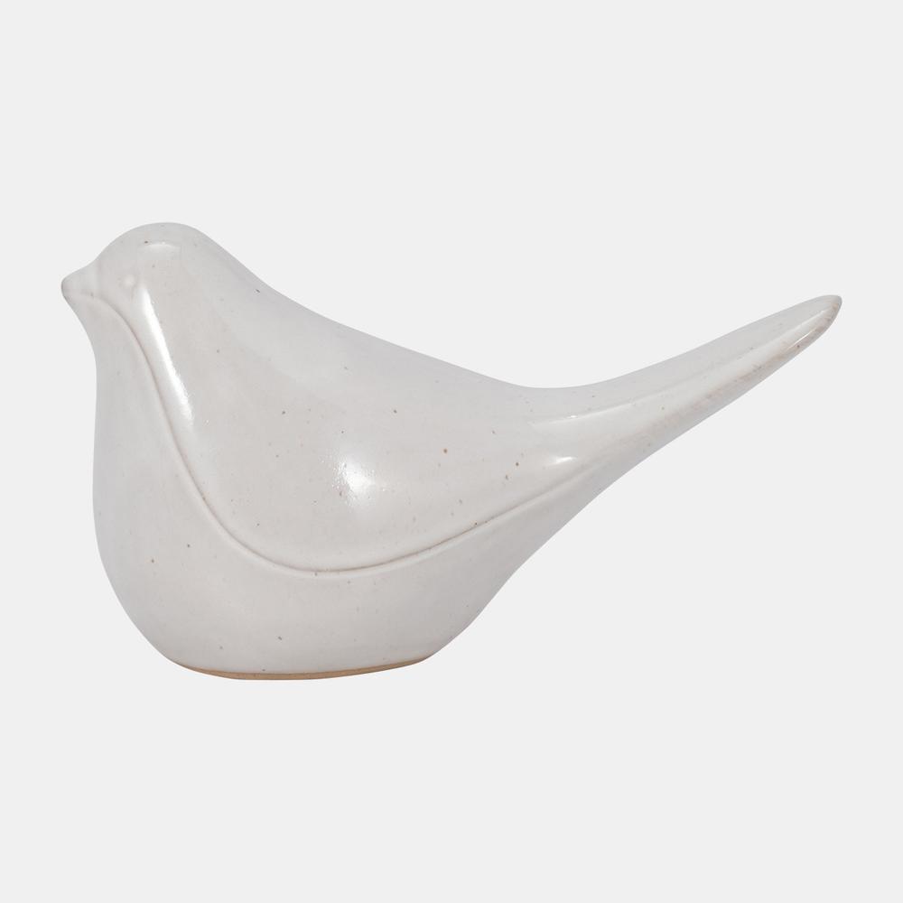 Cer, 7" Sitting Bird, Ivory. Picture 1