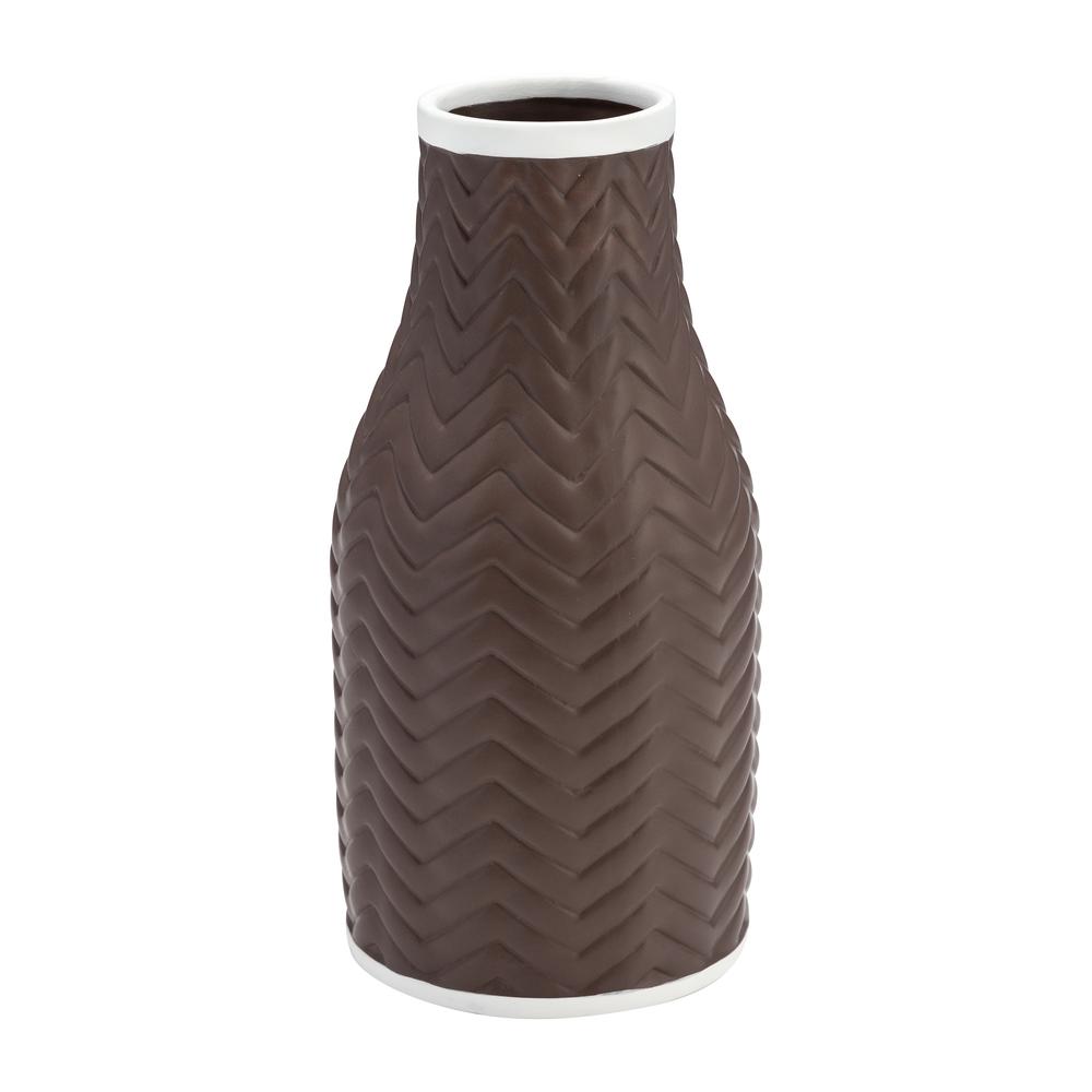 10" Chevron Vase, Java. Picture 3