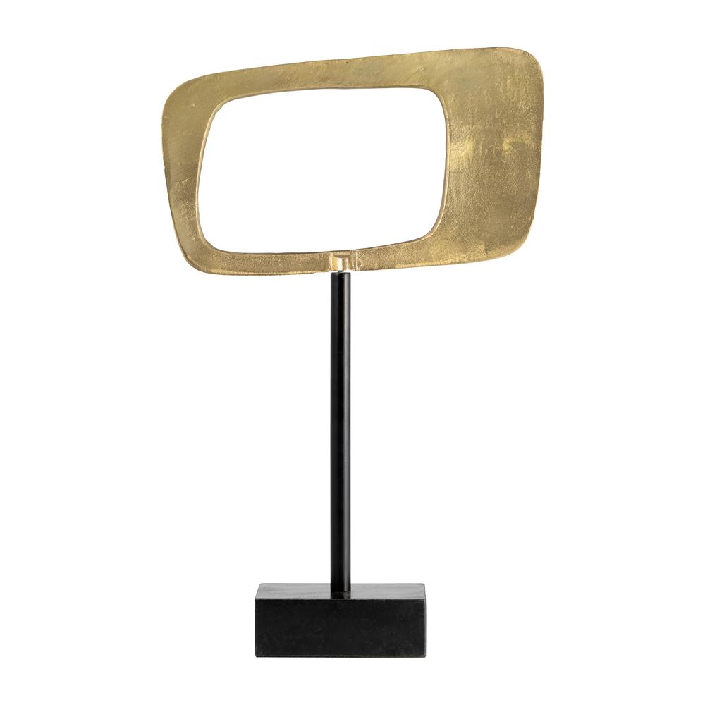 21.75" Aluminum Rhombus On Stand, Gold, Kd. Picture 4