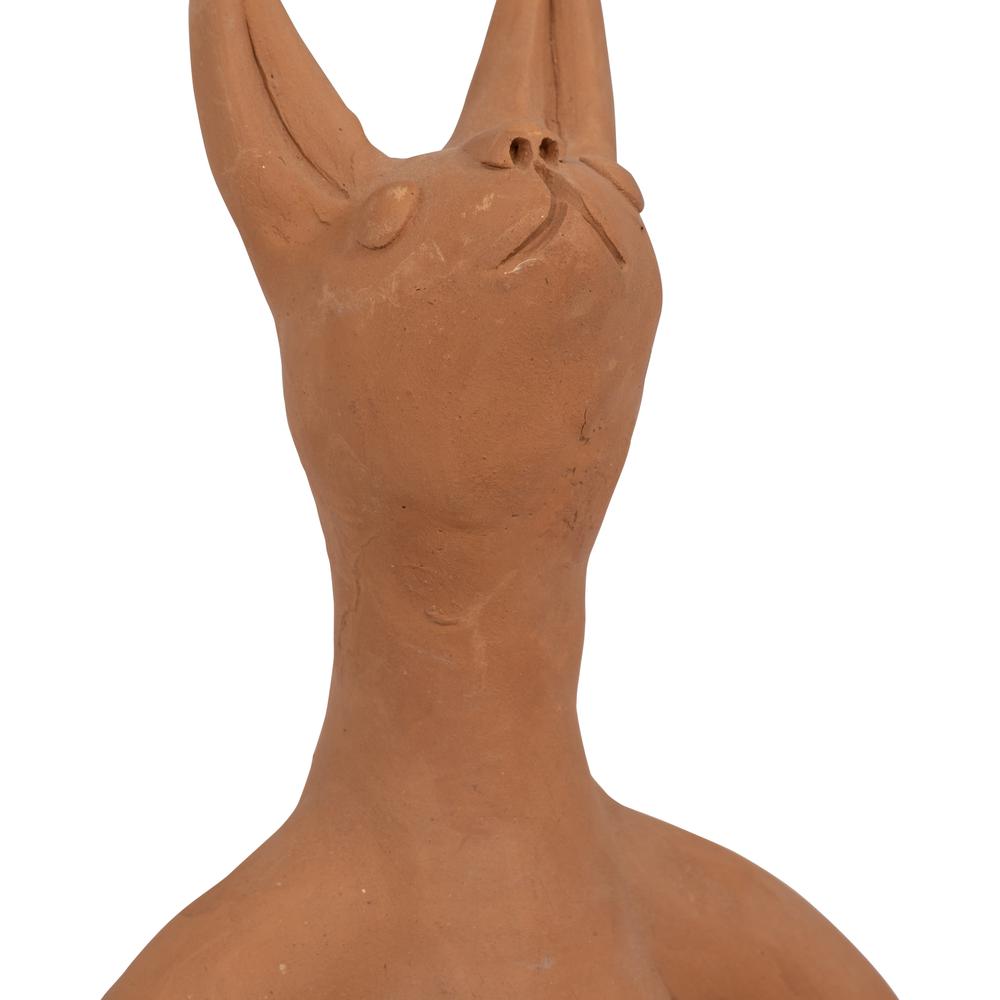 Terracotta, 9" Om Yoga Bunny, Natural. Picture 5