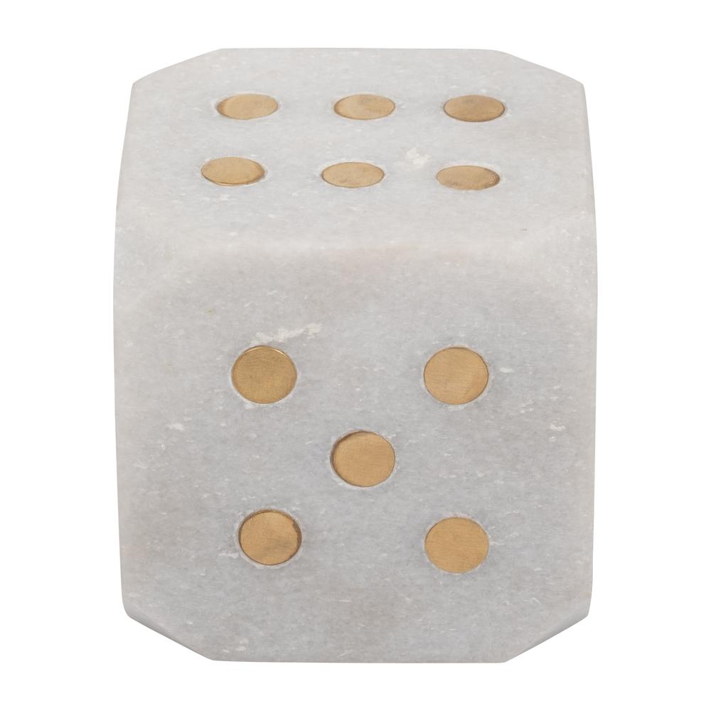 Marble, 4" Dice, White. Picture 5