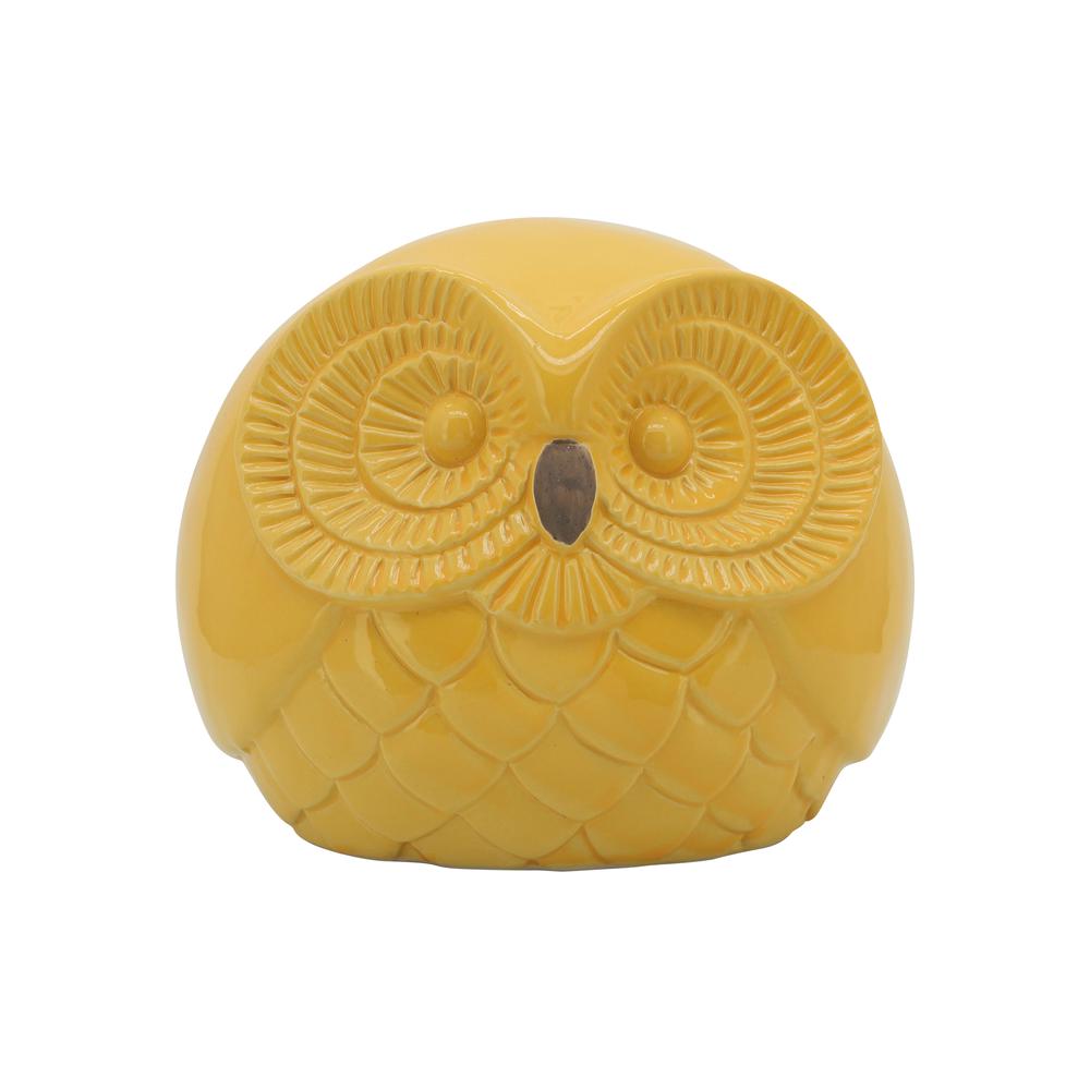 Cer S/3 Owls 8", Yellow. Picture 4