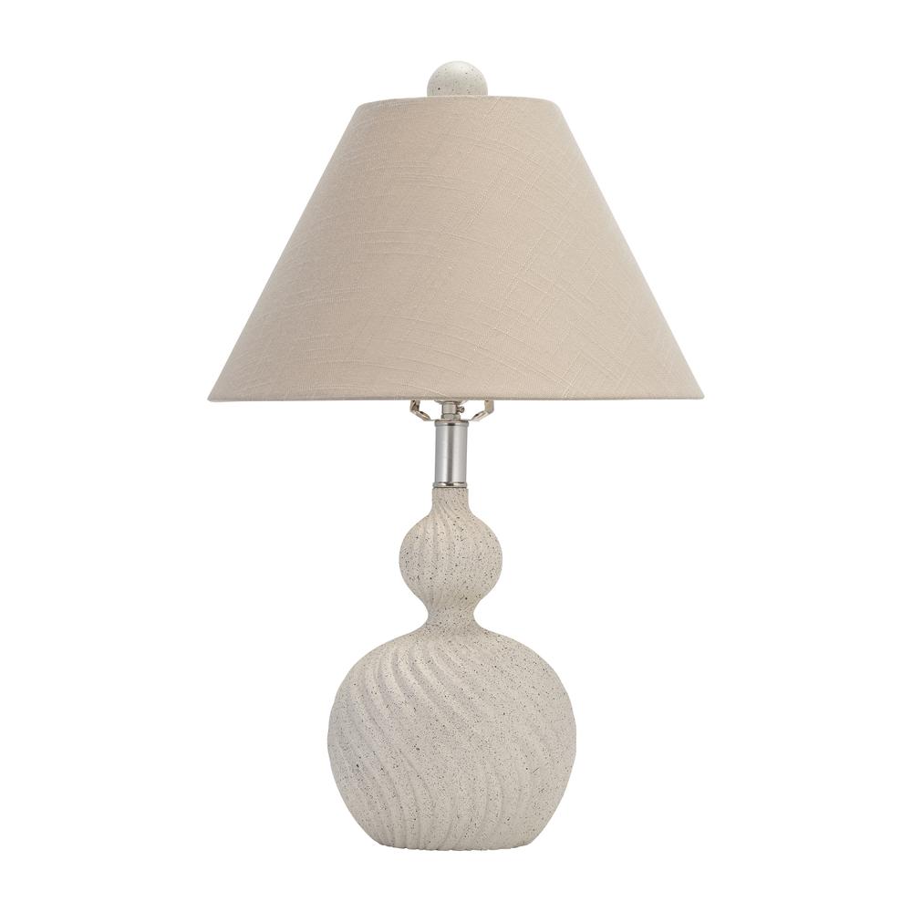 Resin 21" Twist Table Lamp,cream Speckle. Picture 3