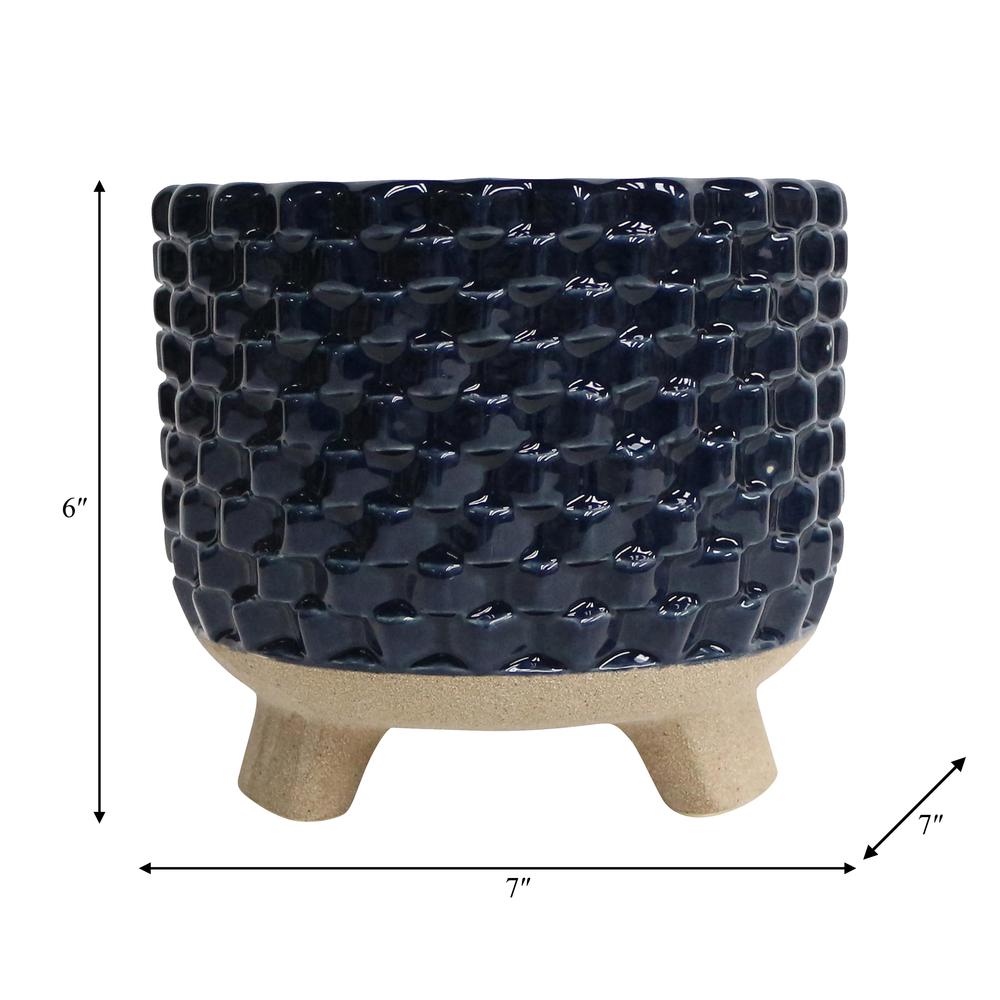 7" 27 Oz Ocean Mist Woven Candle, Navy. Picture 2