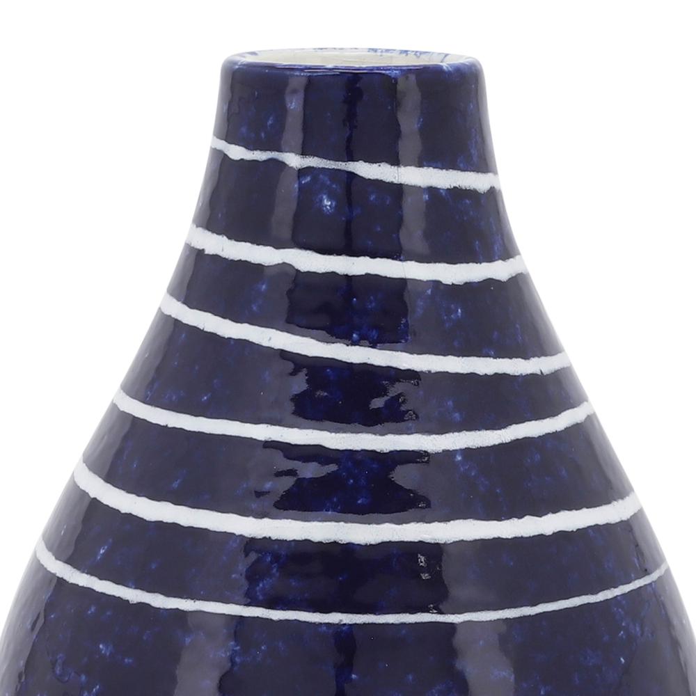 Cer, 10"h Primeval Vase, Blue. Picture 4