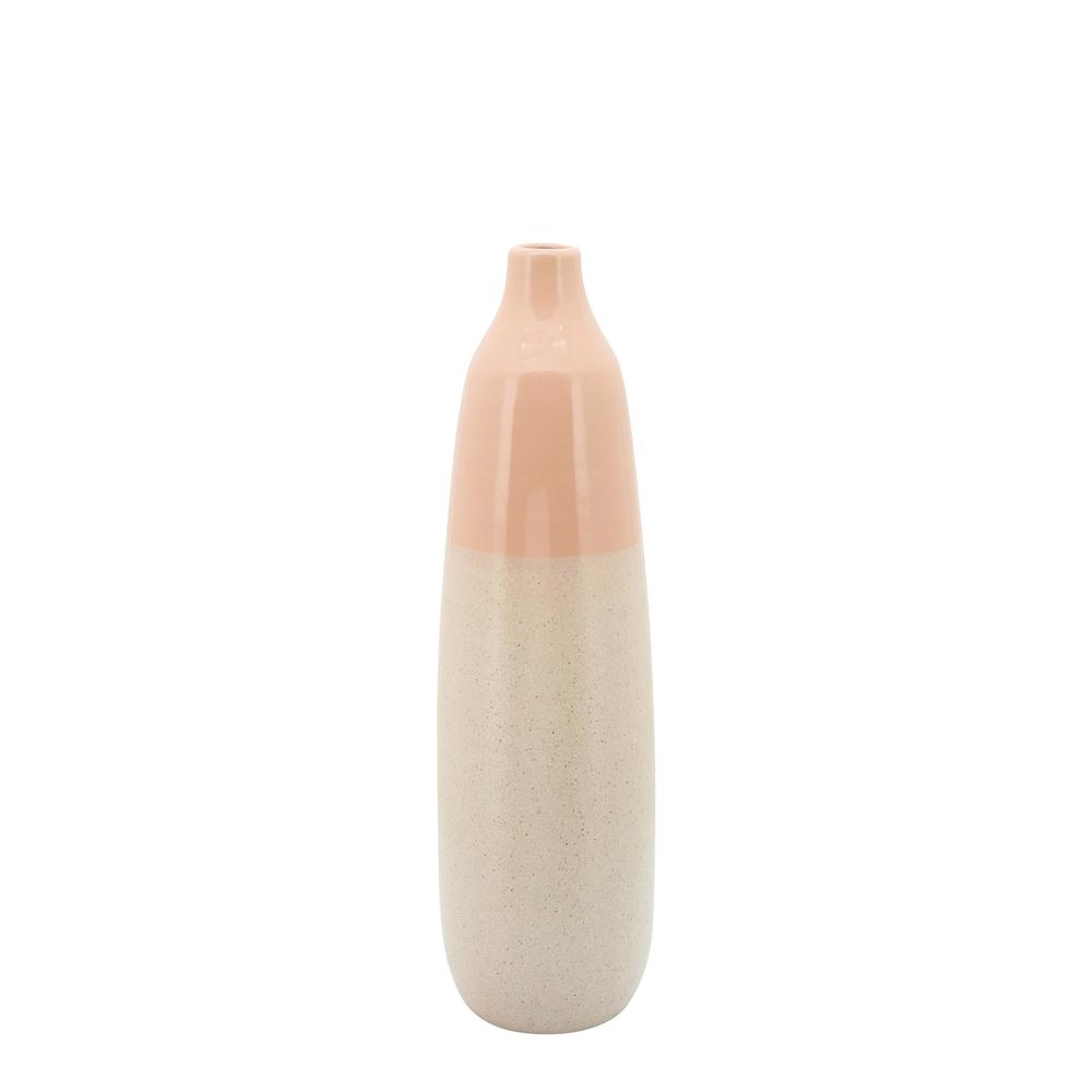 18"h Bottle Vase, Blush. Picture 1