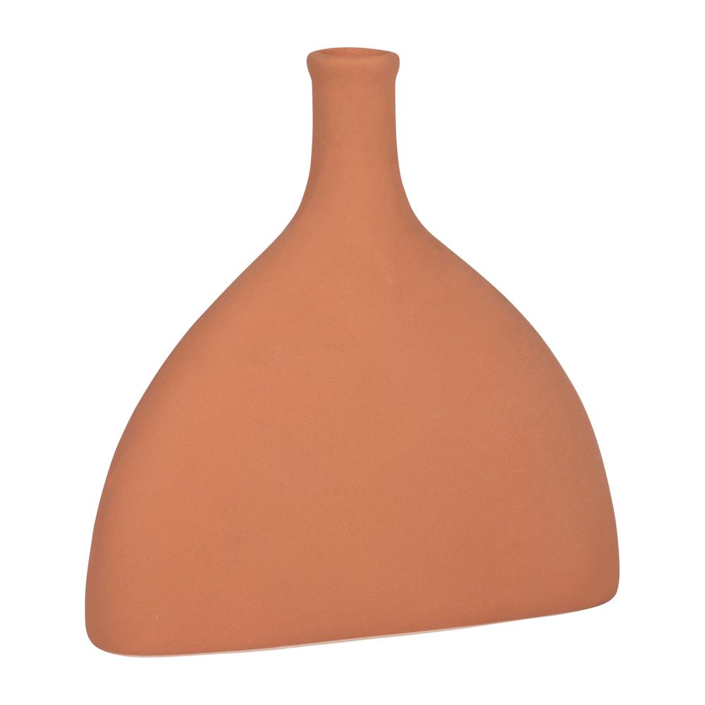 Cer, 7" Half Dome Vase, Terracotta. Picture 2