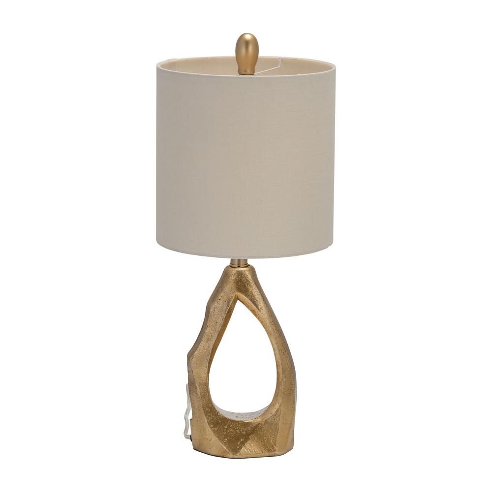 Resin 21" Organic Table Lamp, Gold. Picture 1