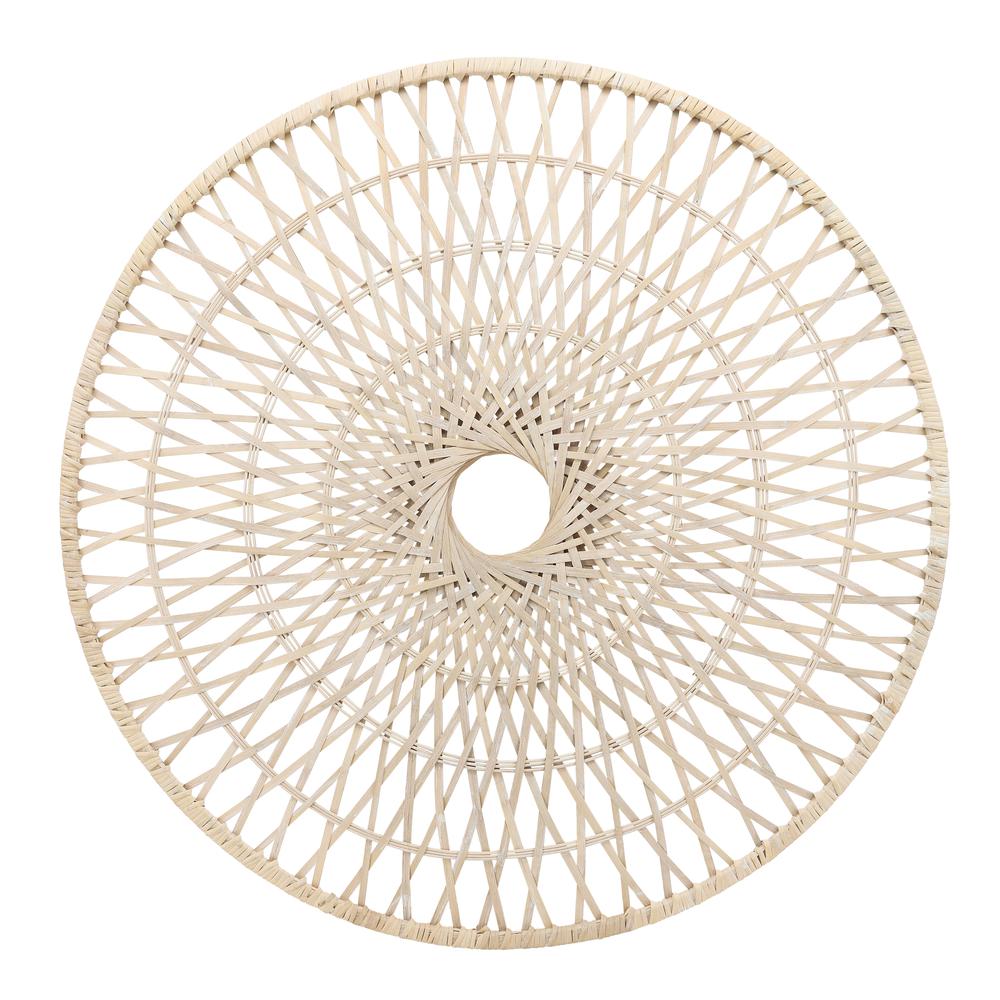 Wicker, 36", Round Wall Accent, Natural. Picture 1
