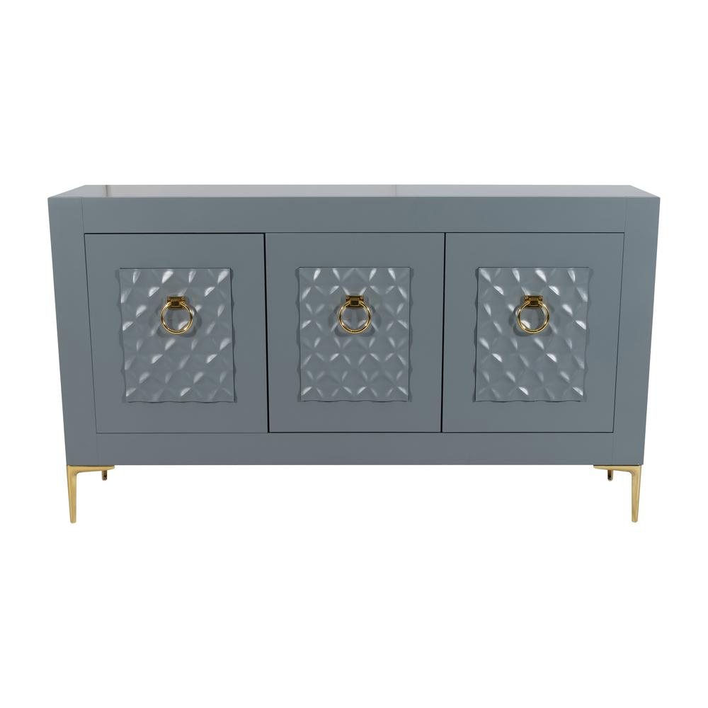 Wood, 78x39 Console Cabinet, Gray/gld, Kd. Picture 1