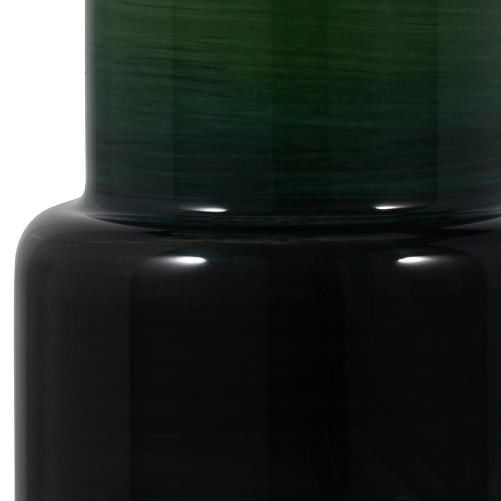 Glass, 15" Modern Cylinder Vase, Green. Picture 4