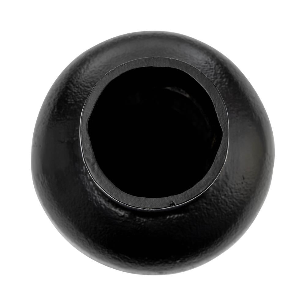 Metal,12"h, Mid Ellipsoid Vase,black. Picture 4