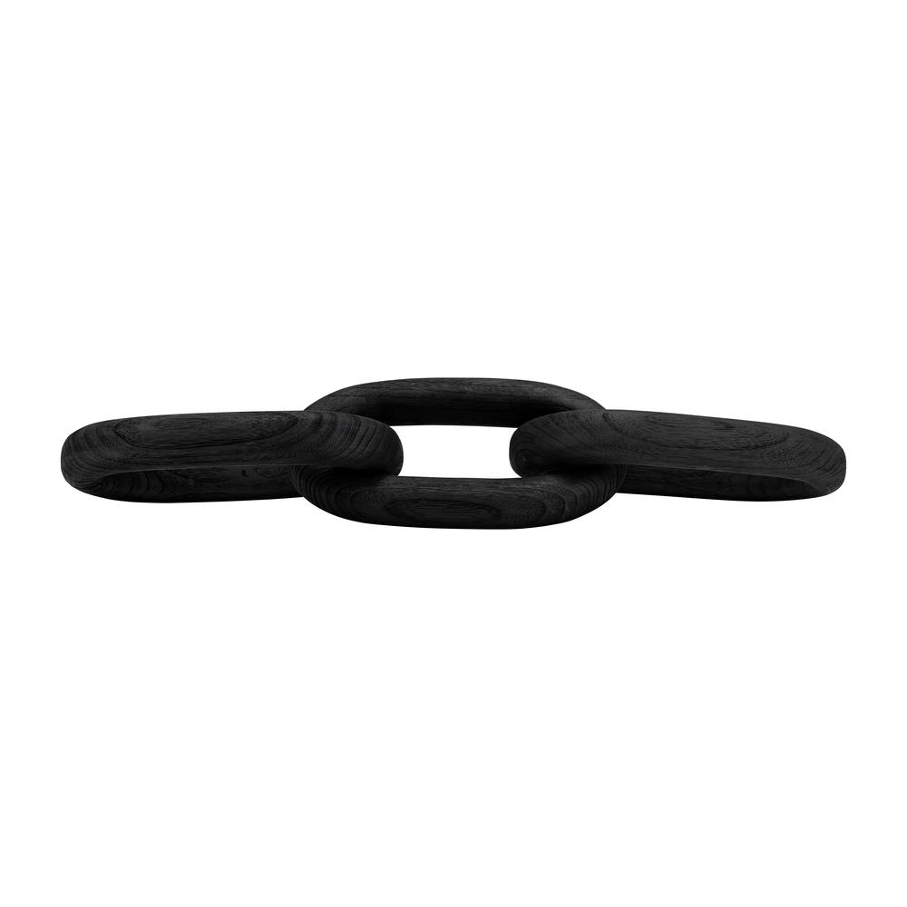 28" 3 Wooden Links, Black. Picture 1